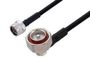 Pasternack Outdoor Rated 7/16 DIN Male Right Angle to N Male Cable Using SPO-250 Coax Using Times Microwave Parts