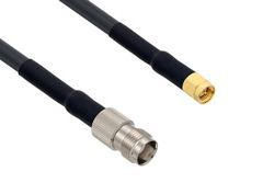 Pasternack PE3W00095/HS - SMA Male to TNC Female - Times Microwave LMR-240 with Heat Shrink