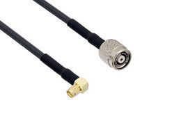 Pasternack PE3W01505/HS - RP TNC Male to SMA Male Right Angle - Times Microwave LMR-240 with Heat Shrink