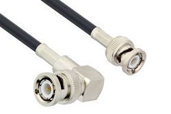 Pasternack PE3W01992 - BNC Male to BNC Male Right Angle - Times Microwave LMR -195 - 5 FT
