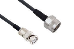 Pasternack PE3W02743/HS - N Male to BNC Male - Times Microwave LMR-195 with Heat Shrink