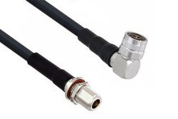 Pasternack PE3W03991 - N Male Right Angle to N Female Bulkhead - Times Microwave LMR-400