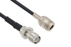 Pasternack PE3W05123LF - N Female to RP TNC Female - Times Microwave LMR-195 - LF Solder