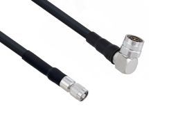 Pasternack PE3W06290/HS - N Male Right Angle to RP TNC Male - Times Microwave LMR-400 with Heat Shrink