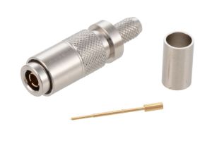 Pasternack 12G SDI 75 Ohm 1.0/2.3 Male Connector Crimp/Solder Attachment for Belden 4855R, Belden 1855A