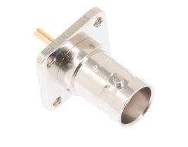 Pasternack PE4010 - BNC Female Solder Connector 4 Hole Flange - .500 IN Hole