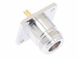 Pasternack PE4013 - N Female Solder Connector 4 Hole Flange - .718 IN Hole