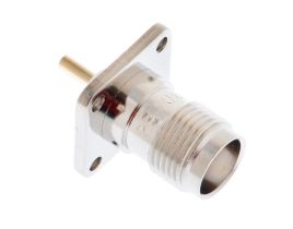 Pasternack PE4064 - TNC Female Solder Connector 4 Hole Flange - .500 IN Hole