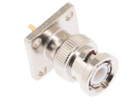 Pasternack PE4082 - BNC Male Solder Connector 4 Hole Flange - .531 IN Hole