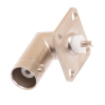 Pasternack PE4317 - BNC Female Right Angle Solder Connector 4 Hole Flange - .531 IN Hole