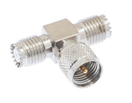 Pasternack PE9065 - Mini-UHF Tee Adapter Female-Male-Female