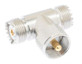 Pasternack PE9095 - UHF Tee Adapter Female-Male-Female