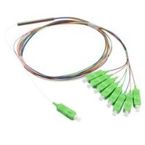 Passive PLC, Field Unit PLC Splitter, 1x08 Standard (Even) Split, 1.0m 900um colored fiber, SC/APC