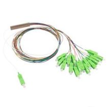 Passive PLC, Field Unit PLC Splitter, 1x16 Standard (Even) Split, 1.0m 900um colored fiber, SC/APC