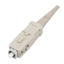 Corning Heat-Cure Fiber Connector SC, Multimode, 100 Pack - Beige