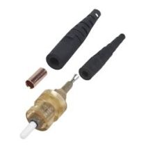 Corning UniCam Standard-Performance Connector -  ST, Multimode (OM2) - Single Pack - Amber Housing - Black Boot