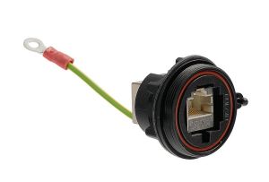 Ethernet Chassis Standard Buccaneer Connector with Ground Wire standard buccaneer circular data connector