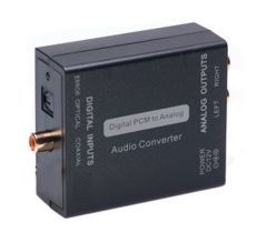 Digital Coax and Optical Audio to RCA Stereo Audio Converter