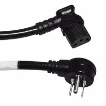 Universal CPU Power Cord - NEMA 5-15P Right Angle to C13 Right Angle - 15 Amp - 3 FT