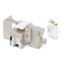 L-Com Category 5e Shielded Keystone Jack Tool-less w/ PoE+ Compliance