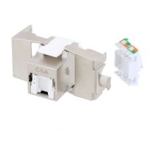 L-Com Category 6a Shielded Keystone Jack Tool-less w/ PoE+ Compliance