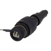 L-com Ruggedized IP68 LC Duplex In-Line Receptacle - w/Dust Cap