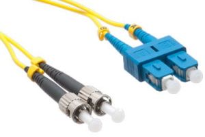 SC/ST 9/125 Singlemode Duplex Plenum Fiber Patch Cable - OS1