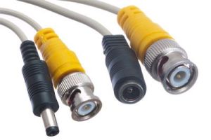 Security Camera Cable with Power - BNC Male/DC Male - BNC Male/DC Female