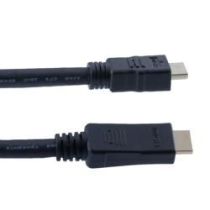 ShowMeCables Active High Speed HDMI Cable with Ethernet Supporting 4K30Hz, 2K60Hz, In-wall CL3 VW-1 rated, Source to Display, Male to Male, Black, 50FT