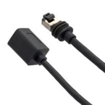 ShowMeCables Starlink Gen 3 Ethernet Indoor Outdoor Replacement Kit, 2x Cables, RJ45 M to F and M to IP68 F, Cat6 Shielded U/FTP 26AWG UV CMX PVC, 1M 