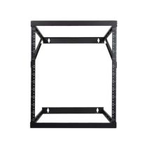 ShowMeCables 8U/12U/22U Wall Mount Expandable Open Frame 2 Post Rack Adj. Height