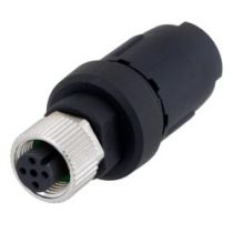 ShowMeCables M12 4-Pin A-code Female Field Termination Connector, Compatible with 20AWG to 17AWG solid conductors