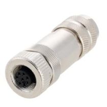 ShowMeCables M12 8-Pin A-code Female Field Termination Connector, Shielded, Compatible with 24AWG to 20AWG solid conductors