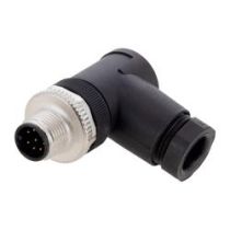 ShowMeCables Right Angle M12 8-Pin A-code Male Field Termination Connector, Compatible with 24AWG to 20AWG solid conductors