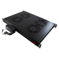 ShowMeCables 1U 12V DC Four Fan Units - UL, With power cord US