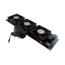 ShowMeCables 3U 12V DC Three Fan Unit - UL, With power cord US