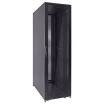 ShowMeCables 42U Server Rack Cabinet, 1000mm depth, Glass Front door and perf. rear french doors, cable mgt. top