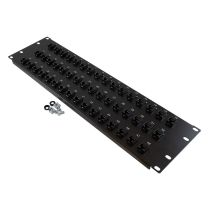 ShowMeCables 3U (5.25") 19 Inch Panel with 48 Cat5e Couplers