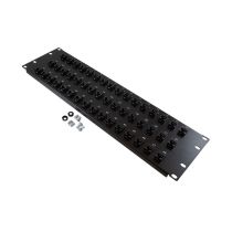 ShowMeCables 3U (5.25") 19 Inch Panel with 48 Cat6 Couplers