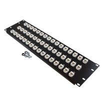 ShowMeCables 3U (5.25") 19 Inch Panel with 48 Cat6 Mini-Couplers