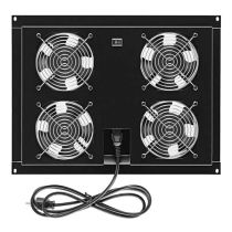 ShowMeCables Cabinet top-mount (4 UL listed fans) fan panel, 110v, with NEMA 5-15P (US) plug, cord length 2M
