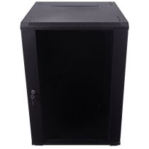 ShowMeCables 19-inch wide Network Cabinet, 18U, 17.7 inch (450mm) depth, Black