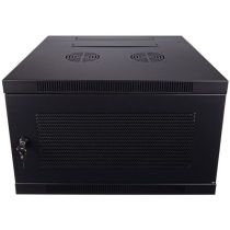 ShowMeCables 6U Wall Mount Hinged Swing Out Perforated IT Server Network Rack Cabinet Lock