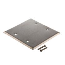 ShowMeCables Stainless Steel Double Gang Blank Wallplate