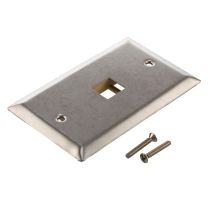 ShowMeCables Stainless Wall Plate for 1 Keystone Jack