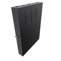 2U Vertical Wall Mount, Black, 27.5in (700mm) Max Mount Rail Depth