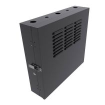 3U Vertical Wall Mount, Black, 15.7in (400mm) Max Mount Rail Depth