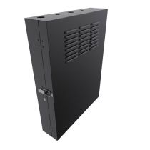 3U Vertical Wall Mount, Black, 23.6in (600mm) Max Mount Rail Depth