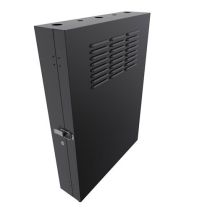3U Vertical Wall Mount, Black, 27.5in (700mm) Max Mount Rail Depth