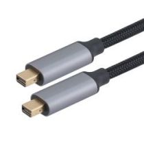ShowMeCables MDP to MDP, M/M, LSZH, Alum Shell, 4K @ 60 Hz, Black Nylon Braid